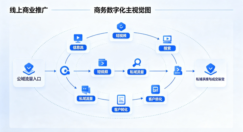 崂山区线上商业推广怎么做？全域流量闭环搭建与低成本转化实战指南